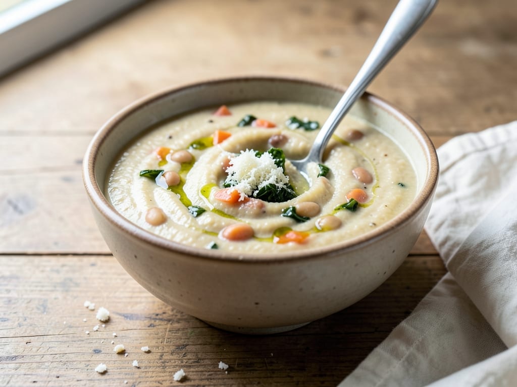 Italian Ribollita (Tuscan Bean, Kale and Bread Soup)
