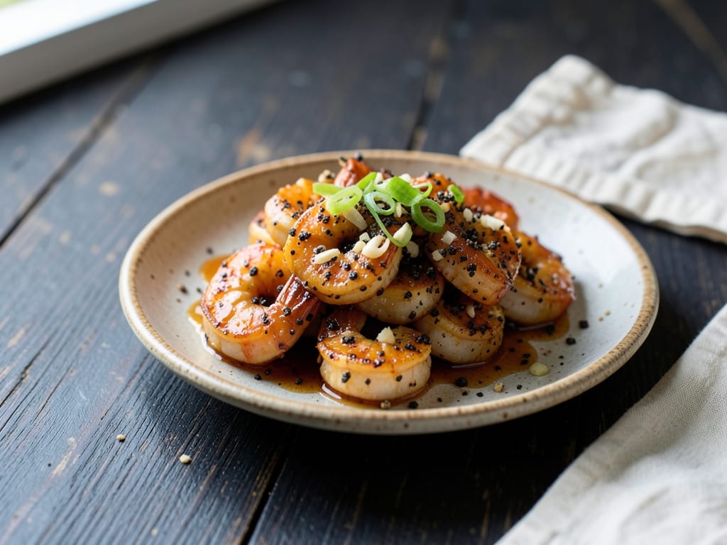 Vietnamese Caramelized Shrimp with Black Pepper and Garlic
