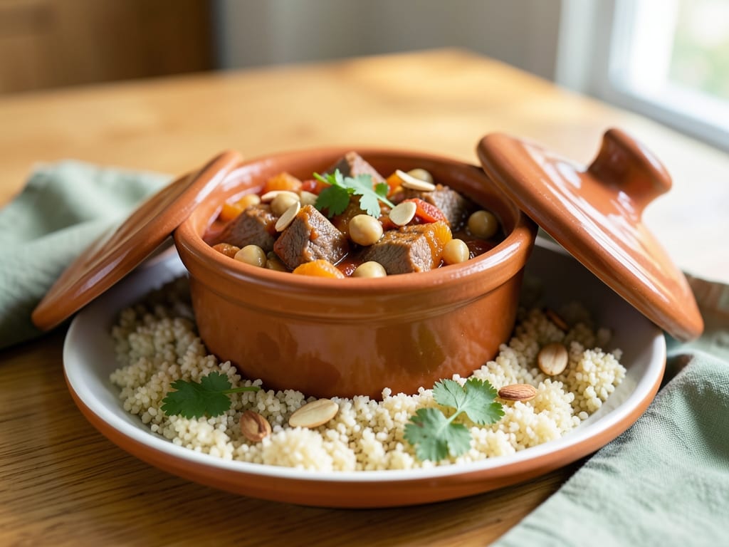 Lamb Tagine with Apricots and Couscous