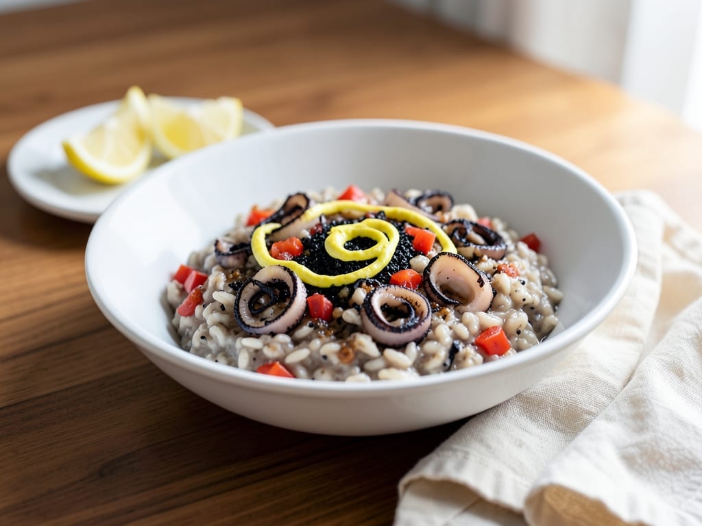 Spanish-Style Squid Ink Risotto (Arroz Negro-Style Risotto)