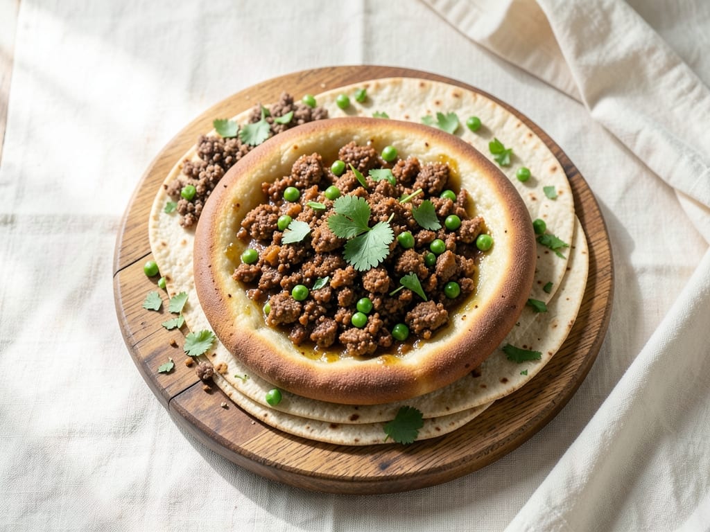 Keema Manakish (Spiced Lamb and Pea Flatbreads)
