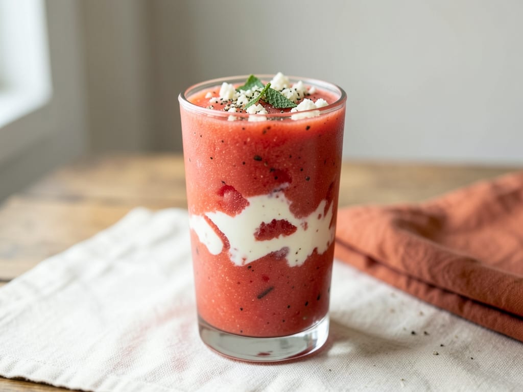 Watermelon Feta Mint Smoothie