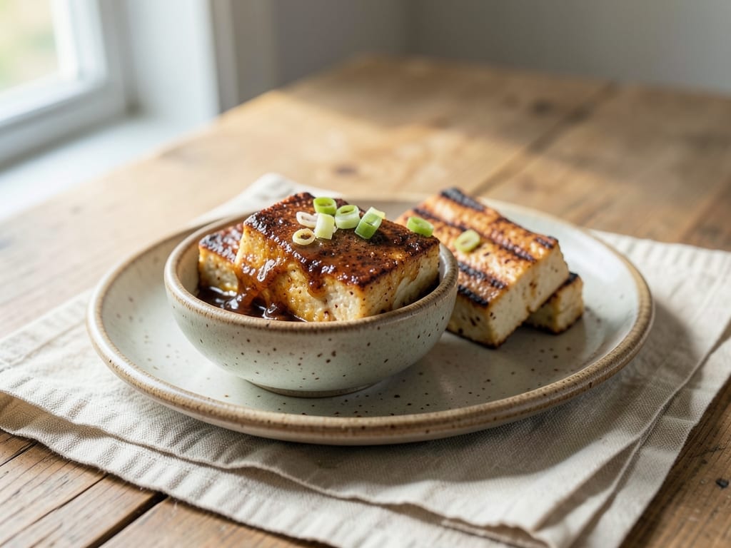 Baked Smoky Soy-Maple Tofu