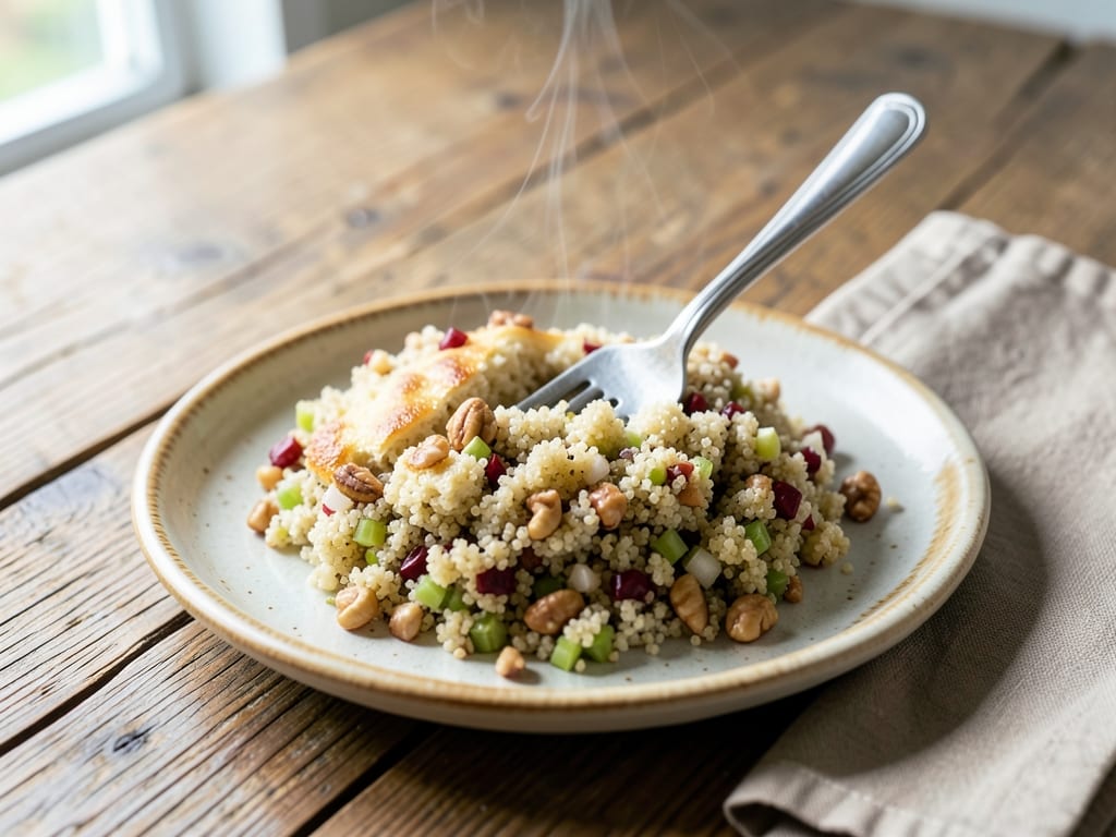Thanksgiving Cranberry Pecan Quinoa Stuffing